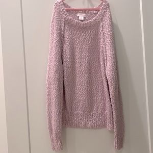 Womens fuzzy lavender sweater